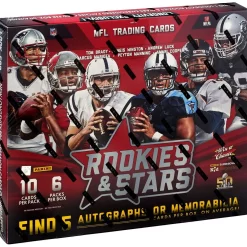 Best Sale 🧨 NFL Panini 2015 Rookies & Stars Longevity Football Trading Card HOBBY Box [6 Packs, 5 Autographs OR Memorabilia Cards] 😉