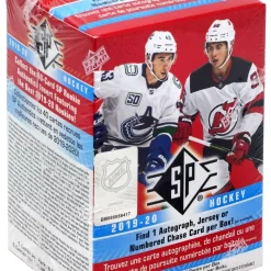 Outlet 👍 NHL Upper Deck 2019-20 SP Hockey Trading Card BLASTER Box [8 Packs, 1 Autograph OR Jersey OR Numbered Chase Card] 🎁
