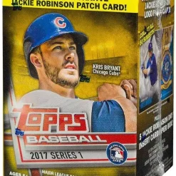 Flash Sale 🛒 MLB Topps 2017 Series 1 ⚾ Baseball Trading Card BLASTER Box [10 Packs + 1 Patch Card] 😀