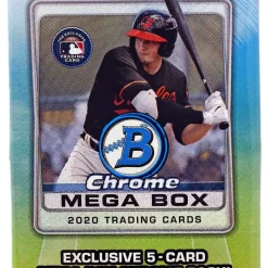 Coupon 😉 MLB Topps 2020 Bowman Chrome ⚾ Baseball Trading Card MEGA BOX Pack [5 Cards] 🔥