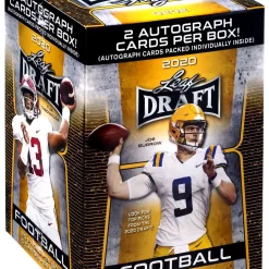 Best Pirce 🔔 NFL Leaf 2020 Draft Football Trading Card RETAIL BLASTER Box [20 Packs, 2 Autographs] 🌟