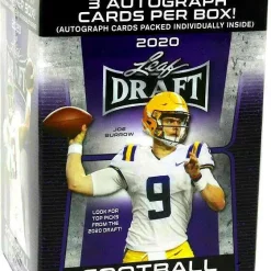 Buy 🔔 NFL Leaf 2020 Draft Football Trading Card PREMIUM BLASTER Box [20 Packs, 3 Autographs] ✨