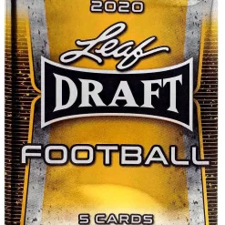 Cheap 👏 NFL Leaf 2020 Draft Football Trading Card RETAIL Pack [5 Cards] 👍