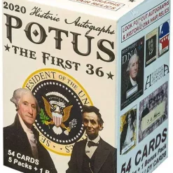 Flash Sale 👏 POTUS 2020 The First 36 Trading Card BLASTER Box [5 Packs + 1 Bonus Pack] 👍