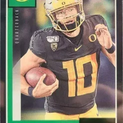 Budget ⌛ NFL 2020 Score Football Justin Herbert Single Sports Card #362 [Black Parallel Rookie Card] ✨