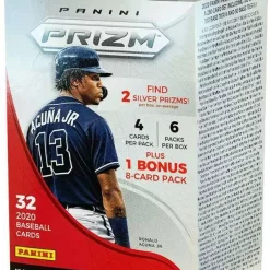Hot Sale 😉 MLB Panini 2020 Prizm ⚾ Baseball Trading Card BLASTER Box [6 Packs + 1 Bonus Pack] 😍