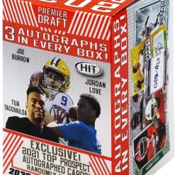 Deals 🔔 NFL 2020 Hit Premier Draft Complete Series Football Trading Card BLASTER Box [3 Autographs, Orange] ✨
