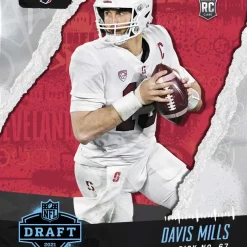 Best Pirce 🥰 NFL Houston Texans 2021 Instant Draft Night Football Davis Mills Trading Card #28 🧨