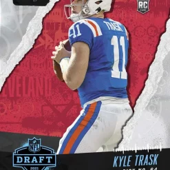 Hot Sale 🎁 NFL Tampa Bay Buccaneers 2021 Instant Draft Night Football Kyle Trask Trading Card ⌛