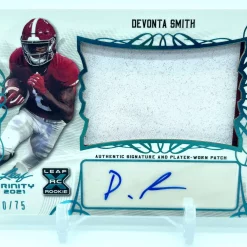 Hot Sale 🧨 NFL 2021 Leaf Trinity Football Devonta Smith 40/75 Single Sports Card PA-DS2 [Rookie Patch Auto] 🥰