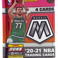 Best Sale 😍 NBA Panini 2020-21 Prizm Mosaic 🏀 Basketball Trading Card BLASTER Pack [4 Cards] 🤩