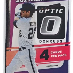 Buy 🛒 MLB Panini 2021 Donruss Optic ⚾ Baseball Trading Card BLASTER Pack [4 Cards] ⌛