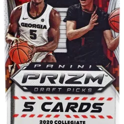 Coupon 🤩 Collegiate Panini 2020-21 Prizm Draft Picks 🏀 Basketball Trading Card MEGA BOX Pack [5 Cards] ✨
