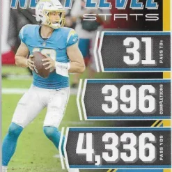 Cheap 🔥 NFL 2021 Score Football Justin Herbert Single Sports Card NL10 [Next Level, Gold Parallel] 🥰