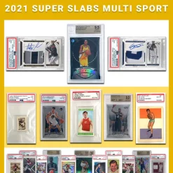 Cheapest 🥰 Super Break 2021 Super Slabs Multi Sport Edition Trading Card RETAIL Box [1 Slabbed Buyback Per Box!] 👏