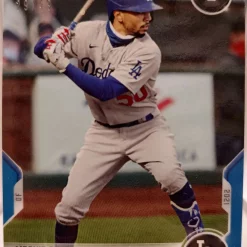 Best Sale ⌛ Topps Now 2021 MLB Network Top 100 Mookie Betts Trading Card T-2 [Blue 29/49] 🎉