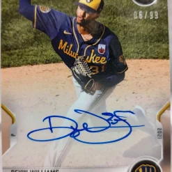 Best Sale 😉 Topps Now 2021 MLB Network Top 100 Devin Williams Autographed Trading Card T-59A [06/99] 😍