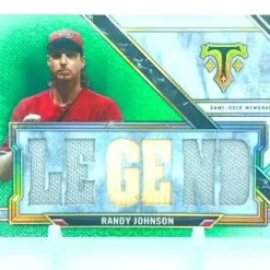 Top 10 👏 Topps Arizona Diamondbacks 2021 Triple Threads Randy Johnson Single Sports Card Legend Relic #11/18 [Emerald] 👏
