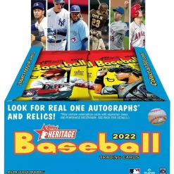 Cheapest 🥰 MLB Topps 2022 Heritage ⚾ Baseball Trading Card RETAIL Box [24 Packs] 😀