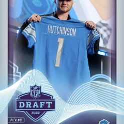 Best Sale 😍 NFL Detroit Lions 2022 Instant Draft Night Football Aidan Hutchinson Trading Card #2 [Rookie Card] 😉