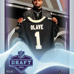Budget 🔔 NFL New Orleans Saints 2022 Instant Draft Night Football Chris Olave Trading Card #10 [Rookie Card] 🔔