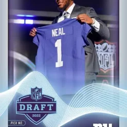 Wholesale 🎉 NFL New York Giants 2022 Instant Draft Night Football Evan Neal Trading Card #7 [Rookie Card] 🥰