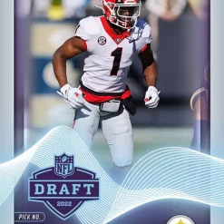 Flash Sale 😍 NFL Pittsburgh Steelers 2022 Instant Draft Night Football George Pickens Trading Card #21 [Rookie Card] 🥰