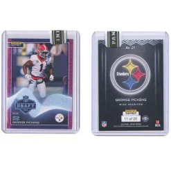 New ⌛ NFL Pittsburgh Steelers 2022 Instant Draft Night Football George Pickens Trading Card #21 [Rookie Card, 11 of 25] ✔️