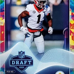 Outlet 😀 NFL 2022 Instant Draft Night Football George Pickens 4/5 Trading Card #21 [Versicolor Rookie Card] 🎁