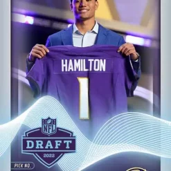 Budget ⭐ NFL Baltimore Ravens 2022 Instant Draft Night Football Kyle Hamilton Trading Card #12 [Rookie Card] 🔥