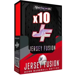 Best Sale 😉 Jersey Fusion 2022 ⚾ Baseball DISPLAY of 10 Trading Card MINI Boxes 💯