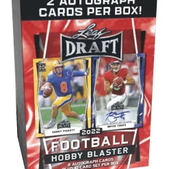 Wholesale 🥰 NFL 2022 Draft Football Trading Card HOBBY BLASTER Box [2 Autographs Plus 10-Card Set] (Pre-Order ships January) 🎁