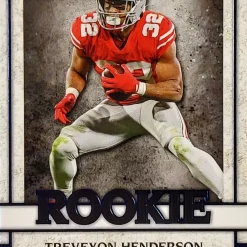 Outlet 🎁 NFL Leaf 2022 Ultimate Draft Football Treveyon Henderson 69/75 Trading Card #06 [Rookie] 🥰