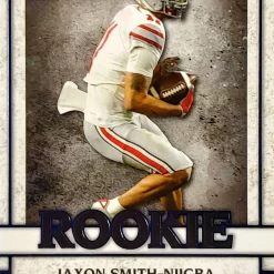 Hot Sale ❤️ NFL Leaf 2022 Ultimate Draft Football Jaxon Smith-Njigba 69/75 Trading Card #05 [Rookie] 🛒