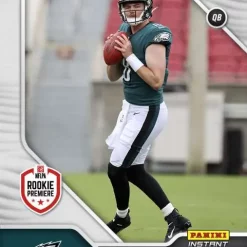 Coupon ✨ NFL Philadelphia Eagles 2022 Instant RPS First Look Football Carson Strong Trading Card FL42 [Rookie Card] 💯