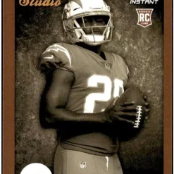 Buy 😉 NFL 2022 Instant Studio Football Isaiah Spiller Trading Card S34 [Rookie Card] 👍