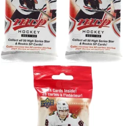 Best reviews of ⭐ NHL Upper Deck 2021-22 MVP Hockey LOT of 3 Trading Card JUMBO Packs 👏