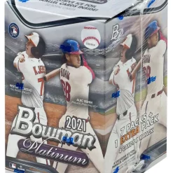 Best Pirce 🤩 MLB Topps 2021 Bowman Platinum ⚾ Baseball Trading Card Blaster Box [7 Packs + 1 Extra Pack] ⌛