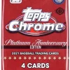 Best Pirce 👏 MLB Topps 2021 Chrome Platinum Anniversary ⚾ Baseball Trading Card HOBBY Pack [4 Cards] 🎁