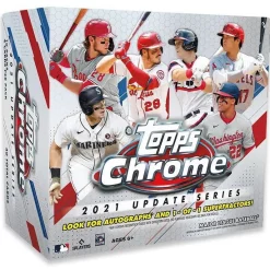 Wholesale 😍 MLB Topps 2021 Chrome Update ⚾ Baseball Trading Card MEGA Box [10 Packs] ⌛