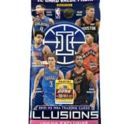 Best deal 🥰 NBA Panini 2021-22 Illusions 🏀 Basketball Trading Card VALUE Pack [12 Cards] ✨
