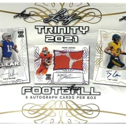 Best deal 😀 NFL 2021 Trinity Football Trading Card HOBBY Box [5 Autograph Cards] 🎁