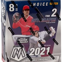 Best Pirce 💯 MLB Panini 2021 Mosaic Choice ⚾ Baseball Trading Card Choice Box [8 Cards, 2 Autographs] ⌛