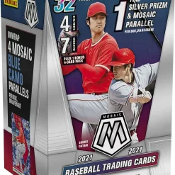 Wholesale 🌟 MLB Panini 2021 Mosaic ⚾ Baseball Trading Card BLASTER Box [7 Packs, 1 Silver Prizm & Mosaic Parallel Card] 🧨
