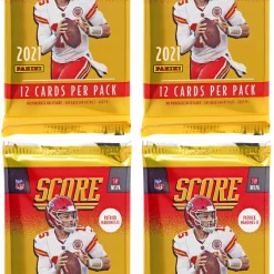 Coupon 🔥 NFL Panini 2021 Score Football LOT of 4 Trading Card RETAIL Packs [12 Cards Per Pack] ❤️