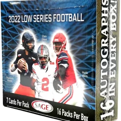 Cheap 🥰 NFL 2022 LOW Series Football Trading Card HOBBY Box [16 Packs, 16 Autographs] 💯