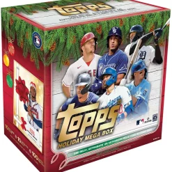 Wholesale 🎁 MLB Topps 2022 HOLIDAY ⚾ Baseball Trading Card MEGA Box [10 Packs, 1 Autograph OR Relic Card] (Pre-Order ships January) 🛒