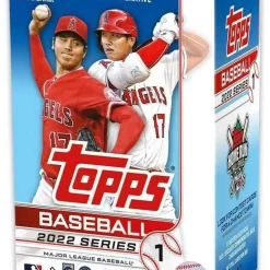 Coupon 👍 MLB Topps 2022 Series 1 ⚾ Baseball Trading Card BLASTER Box [7 Packs Plus 1 Exclusive Commemorative Relic Card] 😉