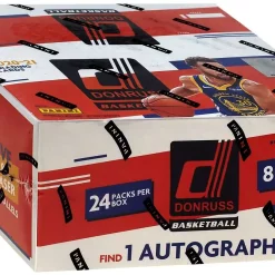 Discount ⌛ NBA Donruss 2020-21 🏀 Basketball Trading Card RETAIL Box [24 Packs, 1 Autograph] 🤩