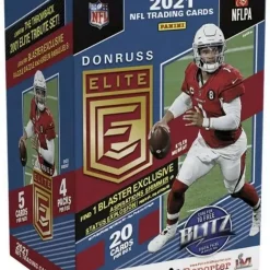 Best Sale 🥰 NFL Panini 2021 Donruss Elite Football Trading Card BLASTER Box [4 Packs] 🧨